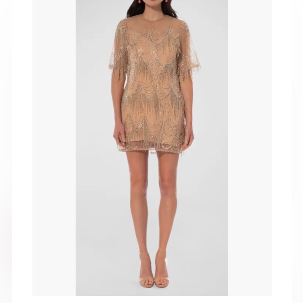 Helsi Charlie crystal Mesh Mini Dress NWT